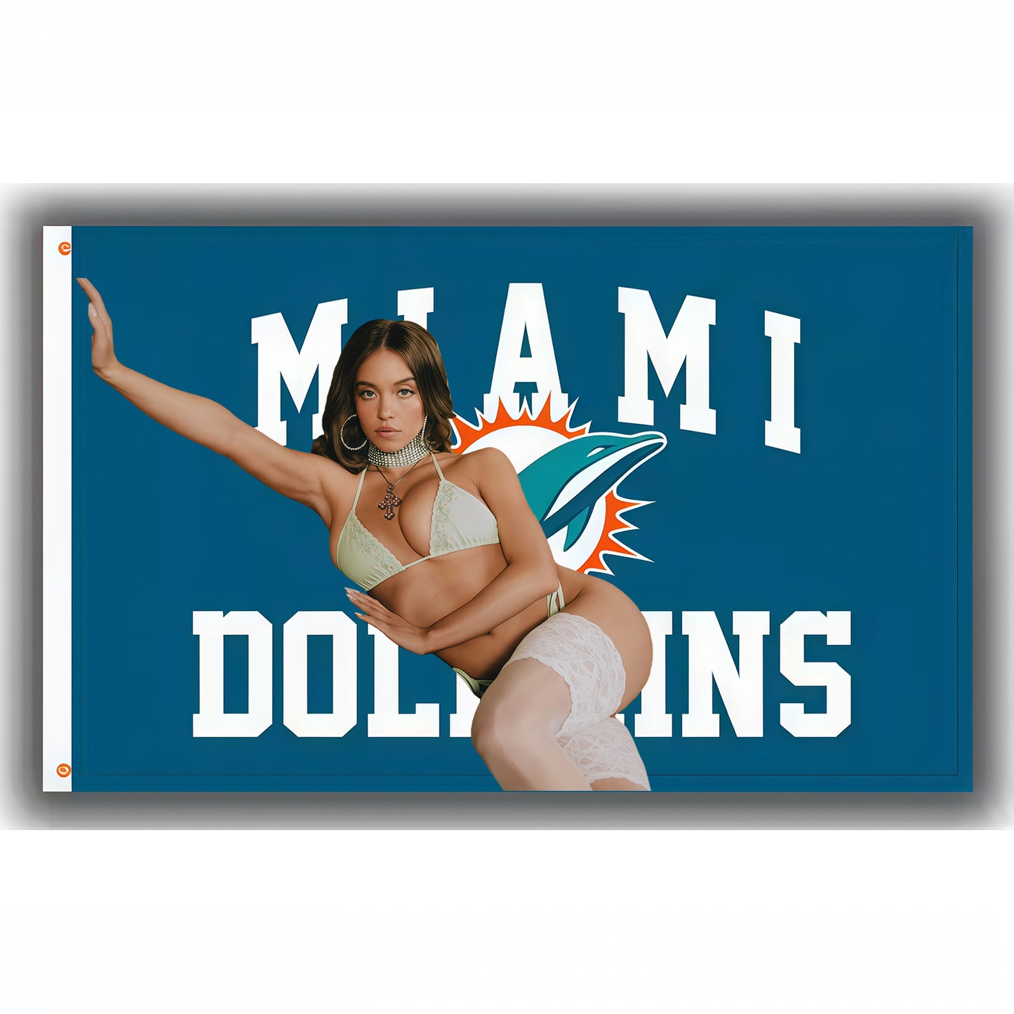 Sydney Sweeney X Miami Dolphins Classic Flag Custom Image