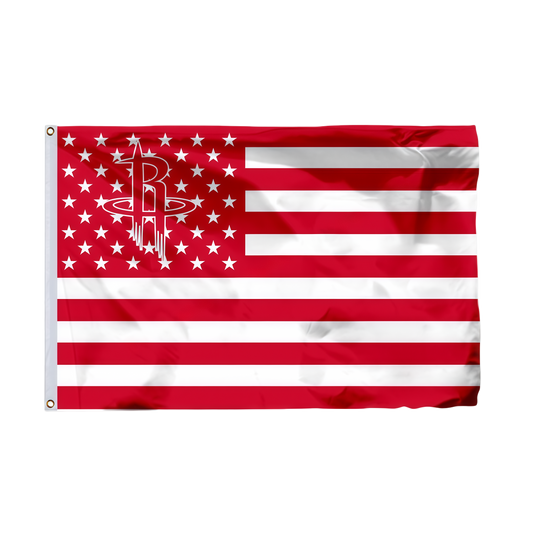 Houston Rockets Interstices Flag Custom Image