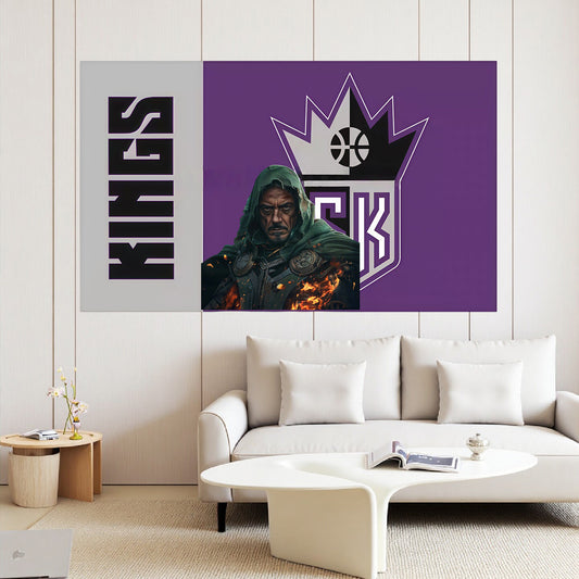 Doctor Doom X Sacramento Kings Retro Flag Custom Image