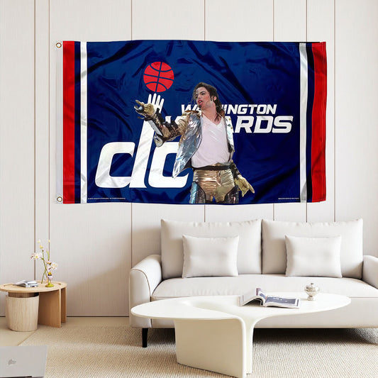 Michael Jackson X Washington Wizards DC Flag Custom Image