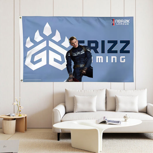 Captain America X Memphis Grizzlies Classic Flag Custom Image