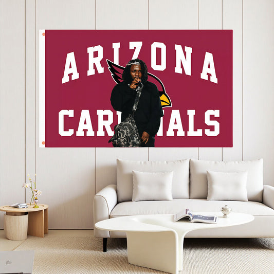 Kendrick Lamar X Arizona Cardinals Red Flag Custom Image