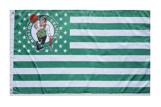 Boston Celtics Stripe Flag Custom Image