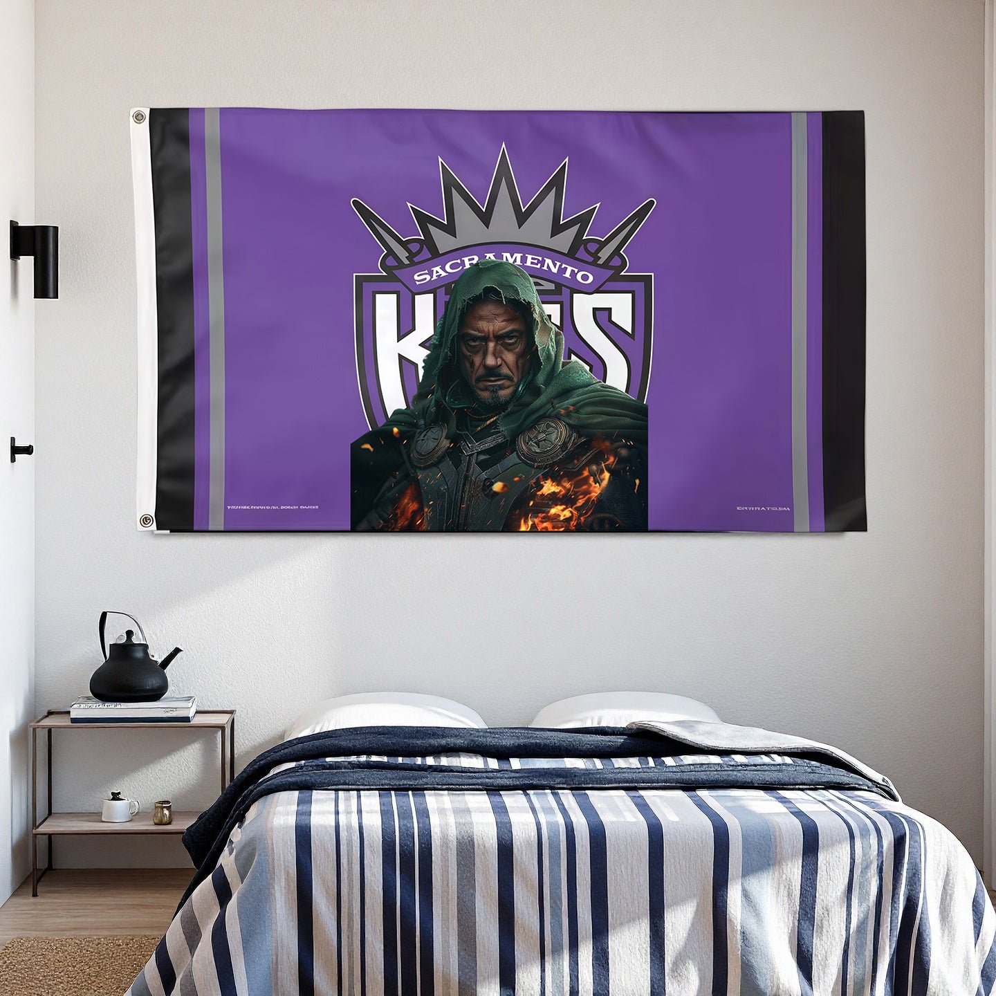 Sacramento Kings Logo Flag Custom Image