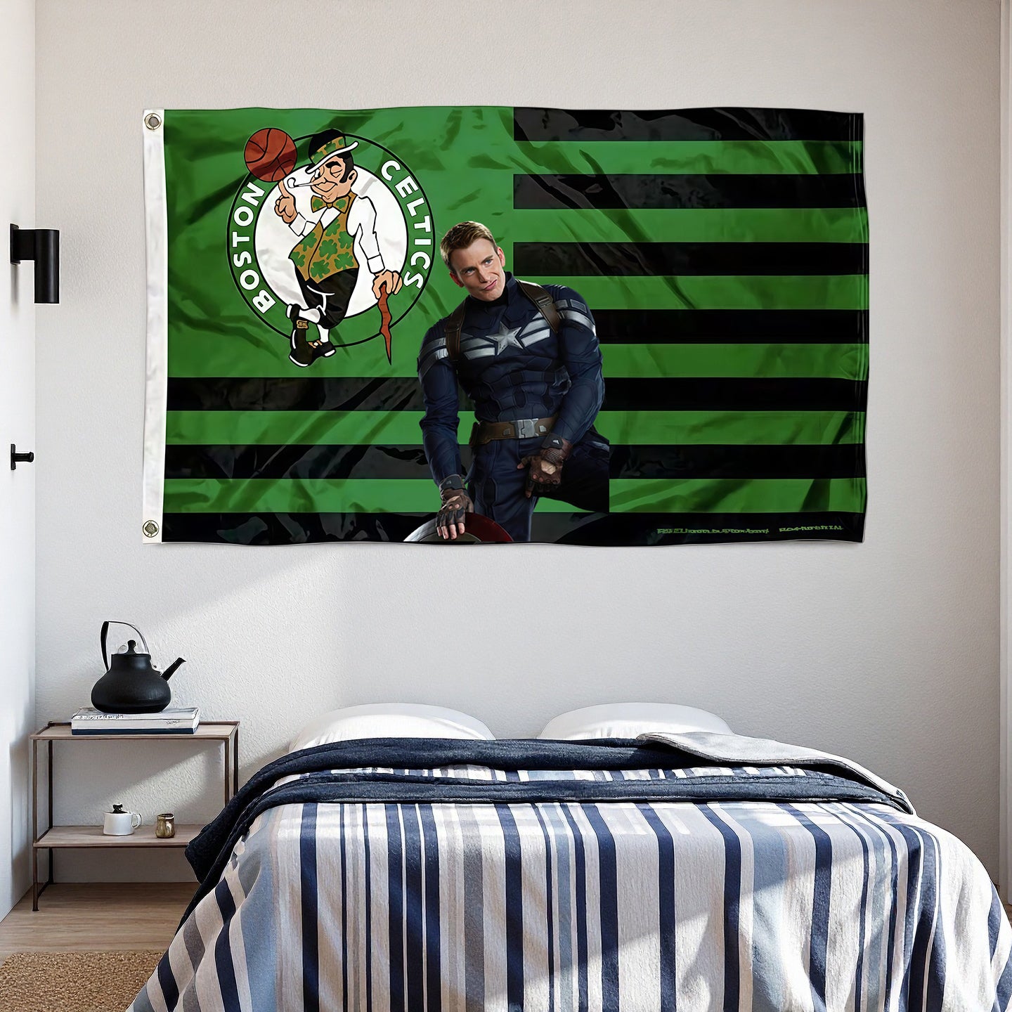 Boston Celtics Interstices Flag Custom Image