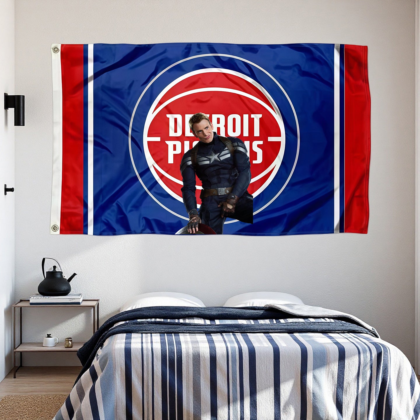 Detroit Pistons Classic Flag Custom Image