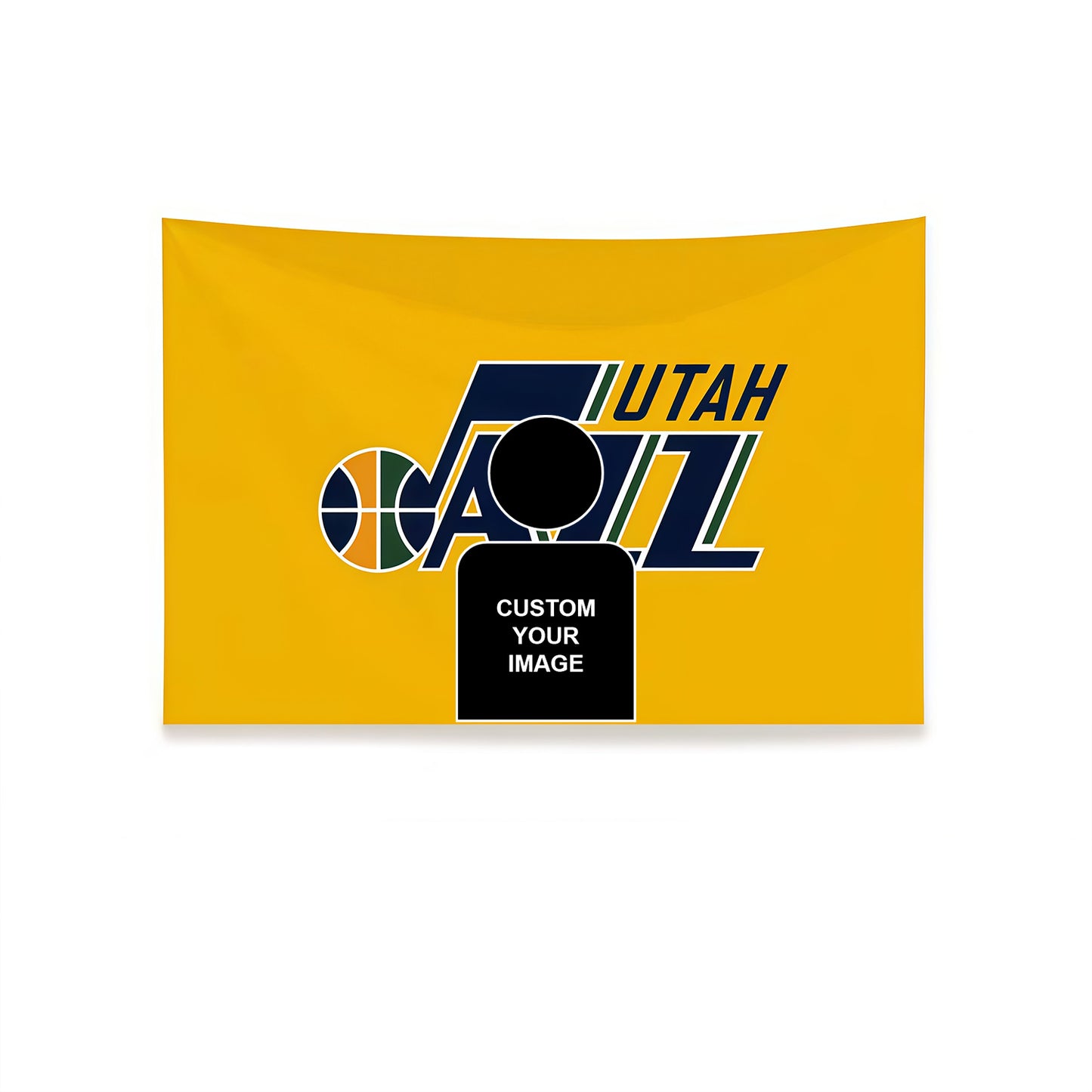 Captain America X Utah Jazz Yellow Flag Custom Image