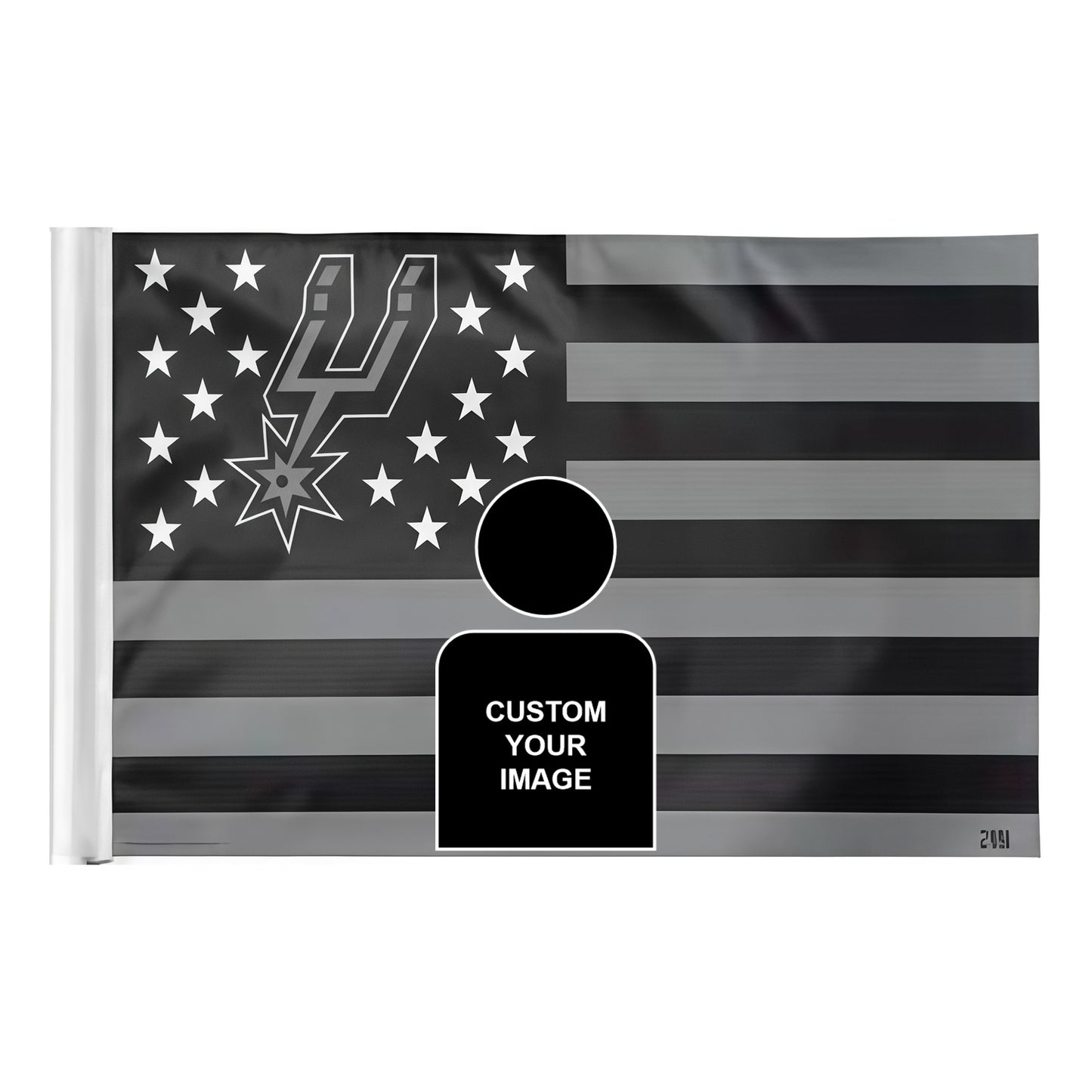 Captain America X San Antonio Spurs Stripe Flag Custom Image