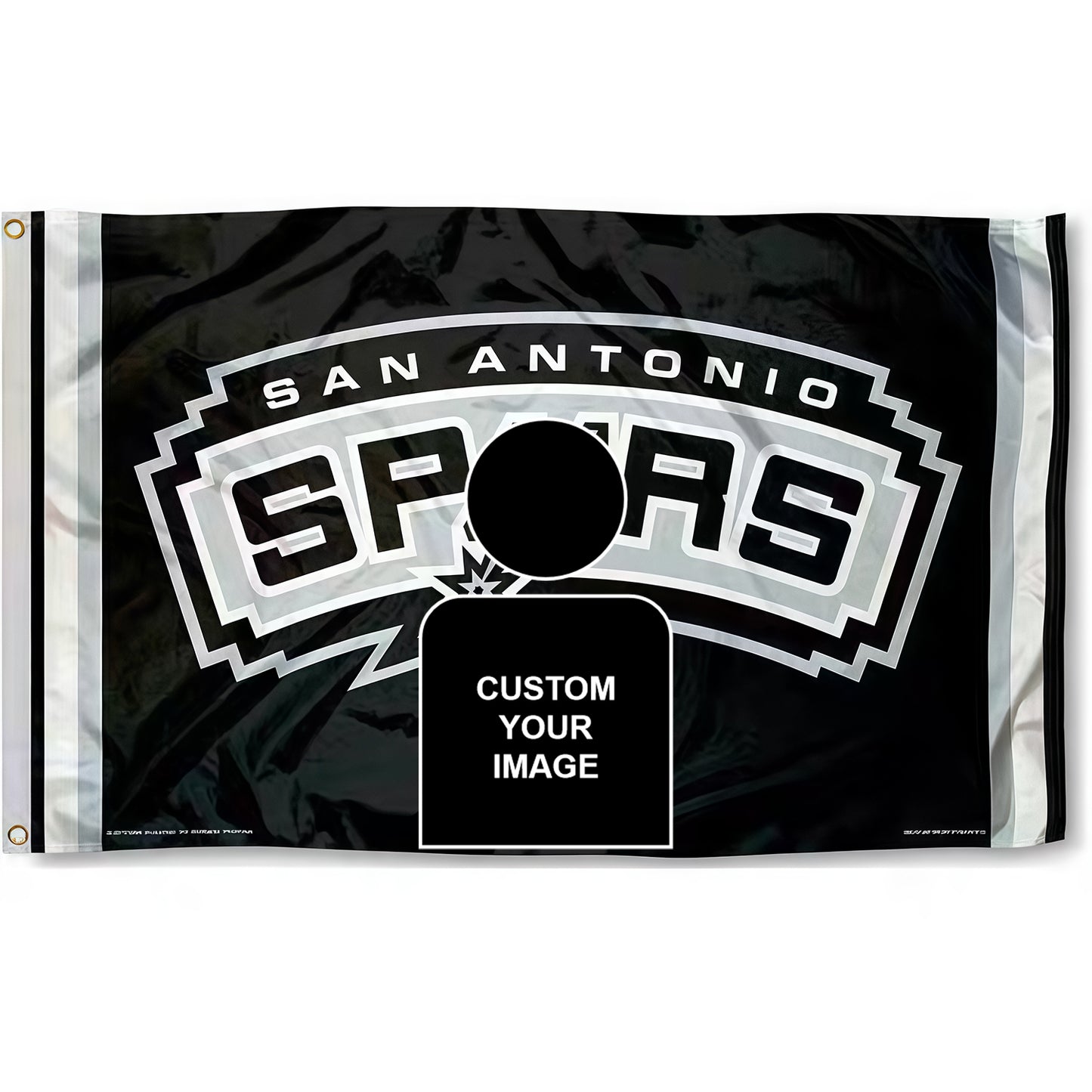Michael Jackson X San Antonio Spurs Black Flag Custom Image