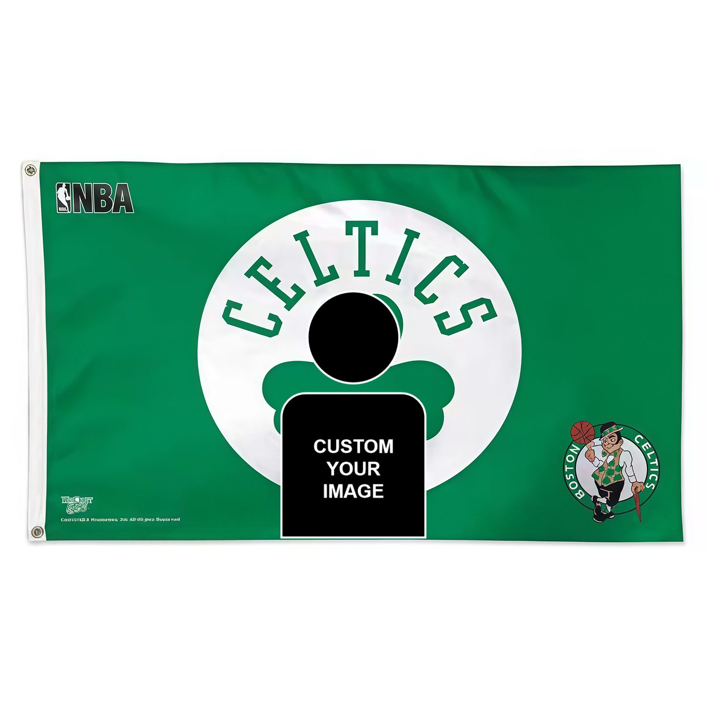 Captain America X Boston Celtics Logo Green Flag Custom Image