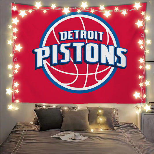 Detroit Pistons Flag Custom Image