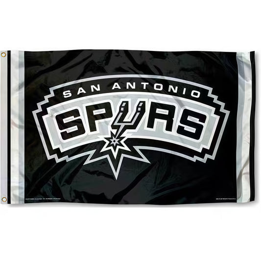 San Antonio Spurs Black Flag Custom Image