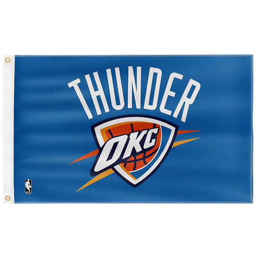 Oklahoma City Thunder Blue Flag Custom Image