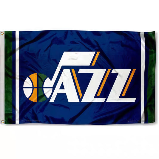 Utah Jazz Blue Flag Custom Image