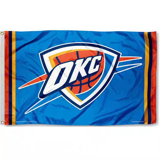 Oklahoma City Thunder Flag Custom Image