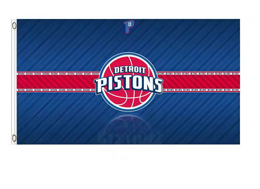 Detroit Pistons Retro Flag Custom Image