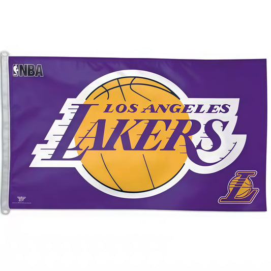 Los Angeles Lakers Purple Flag Custom Image