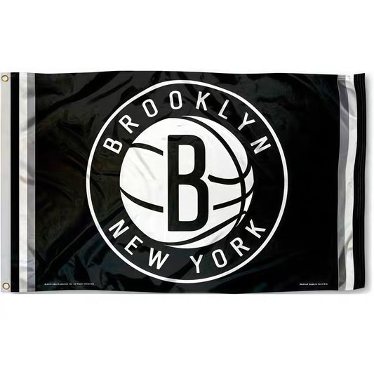 Brooklyn Nets Black Flag Custom Image