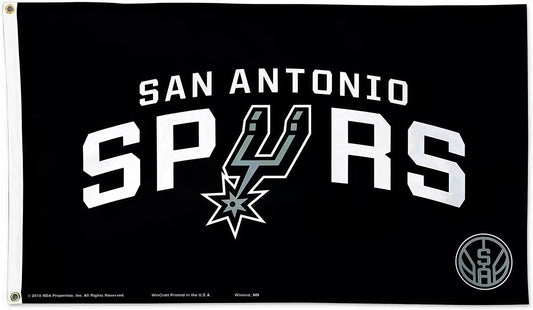 San Antonio Spurs Black Flag Custom Image