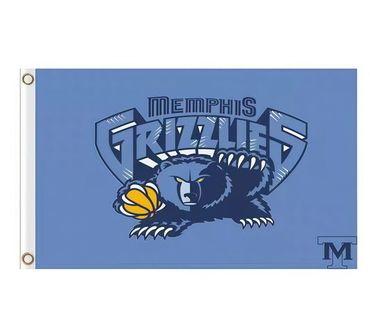 Memphis Grizzlies Blue Flag Custom Image