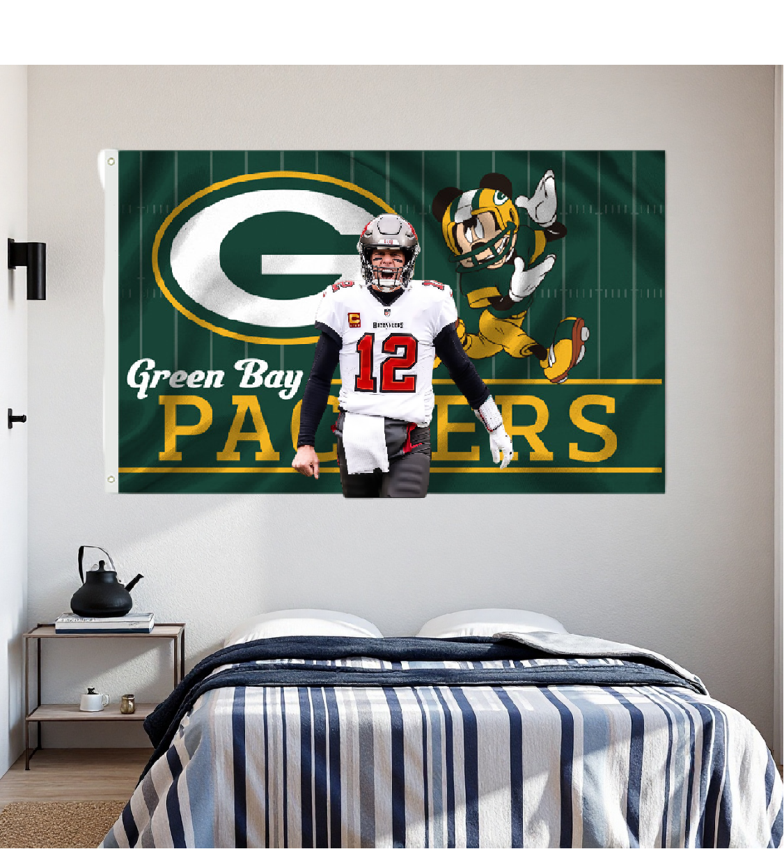 Green Bay Packers Flag Custom Image