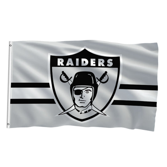Las Vegas Raiders White Flag Custom Image