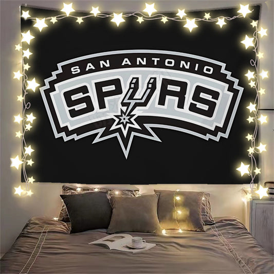San Antonio Spurs Black Flag Custom Image