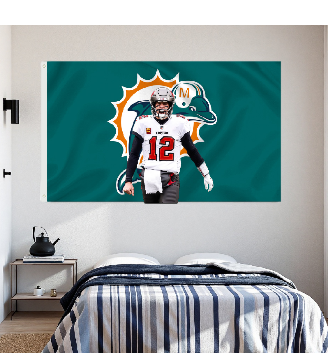 Miami Dolphins Flag Custom Image