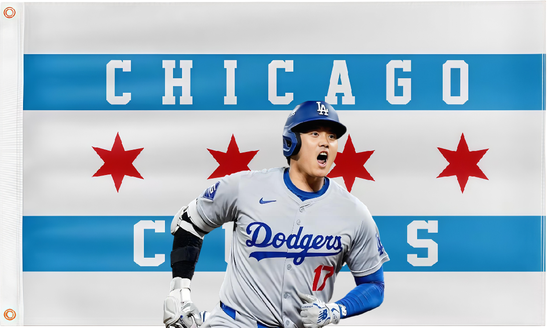 Chicago Cubs Vintage Flag Custom Image