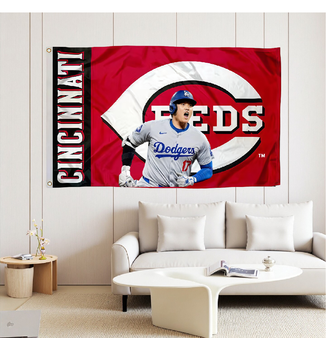 Cincinnati Reds Flag Custom Image