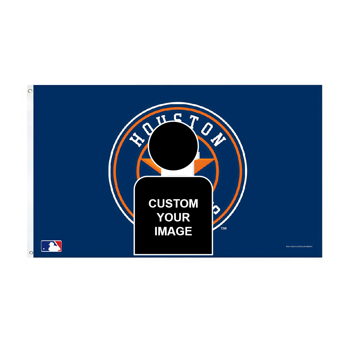 Houston Astros Black Flag Custom Image