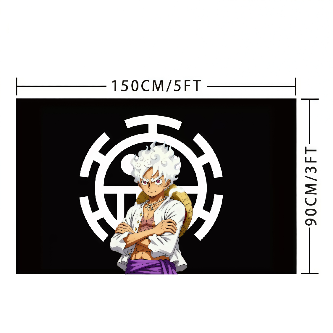 Trafalgar D. Water Law Flag Custom Image