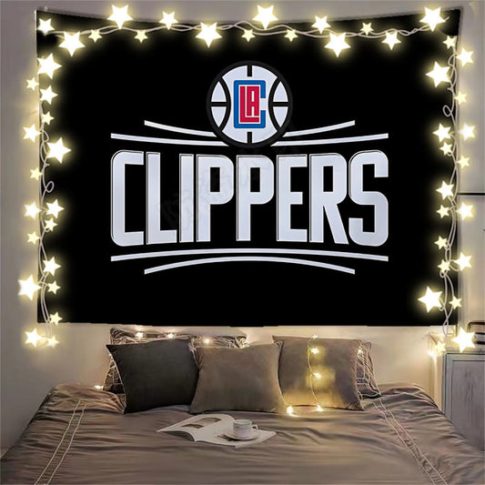 Los Angeles Clippers Black Flag Custom Image