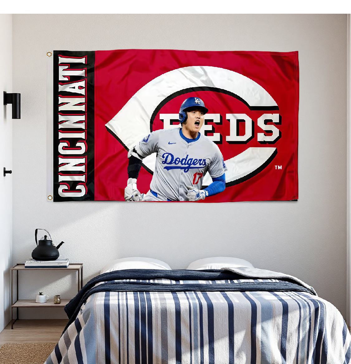 Cincinnati Reds Flag Custom Image