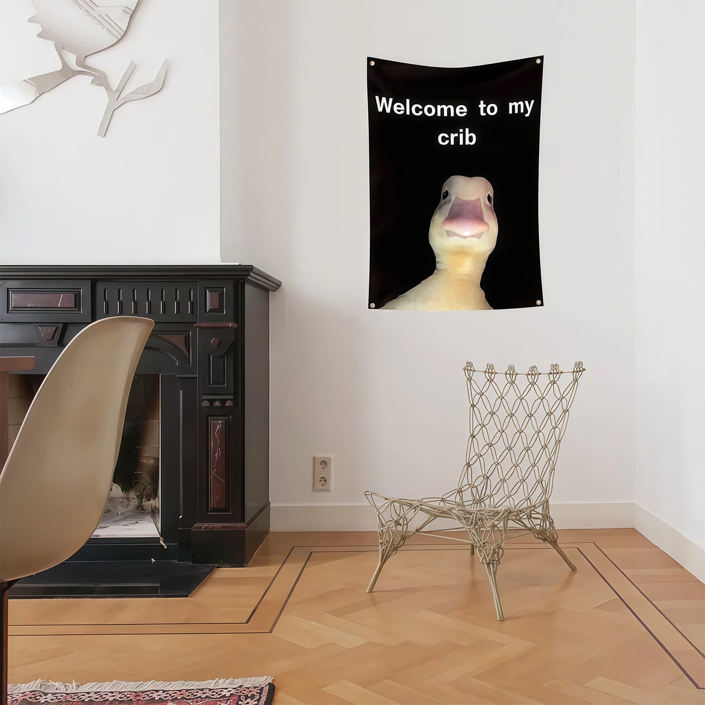 Welcome to My Crib Flag Custom Image
