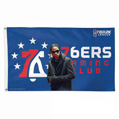 Travis Scott X Philadelphia 76ers 2K Flag Custom Image