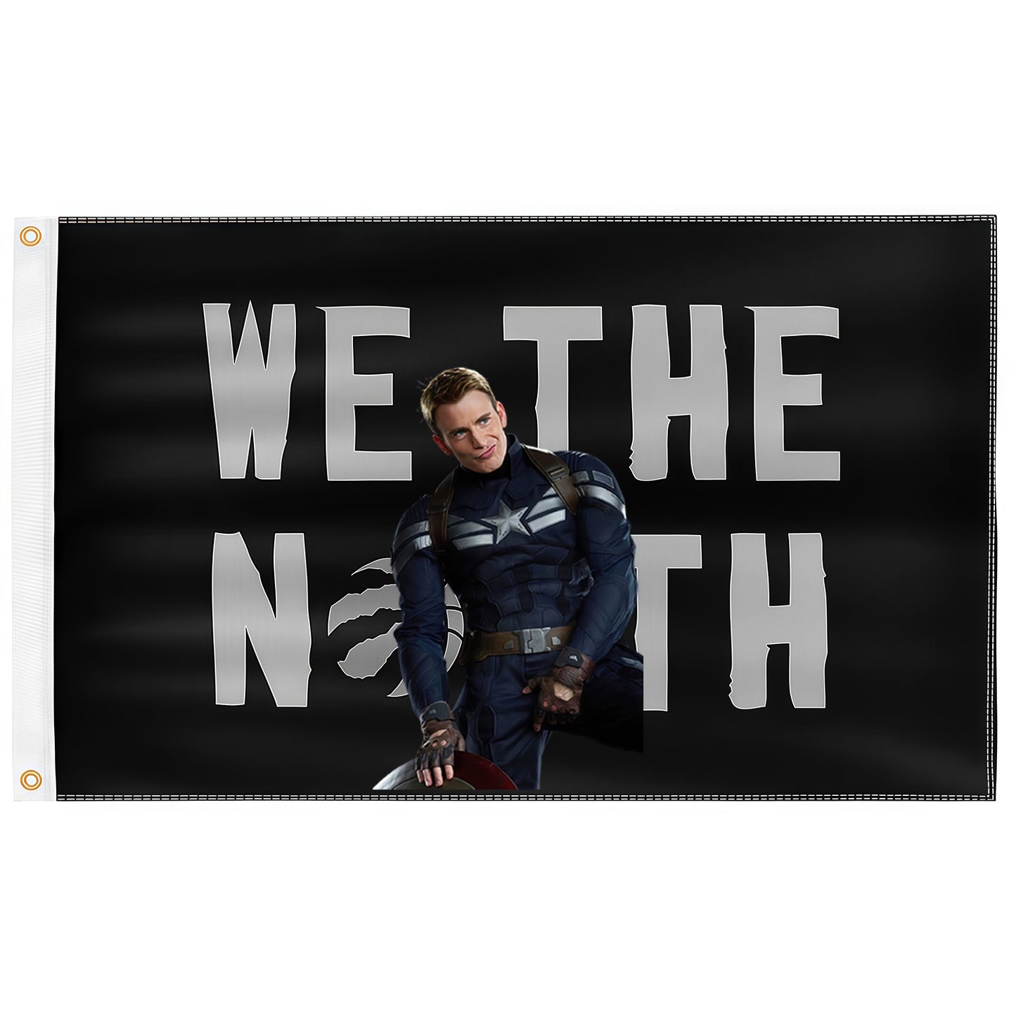 Captain America X Toronto Raptors Slogan Flag Custom Image