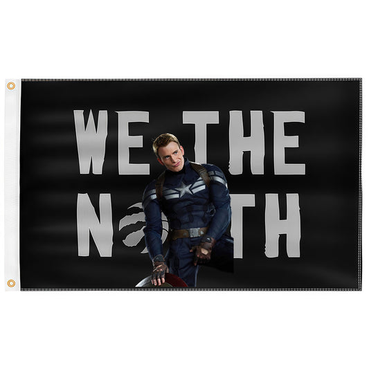 Captain America X Toronto Raptors Slogan Flag Custom Image