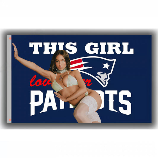 Sydney Sweeney X New England Patriots This Girl Flag Custom Image