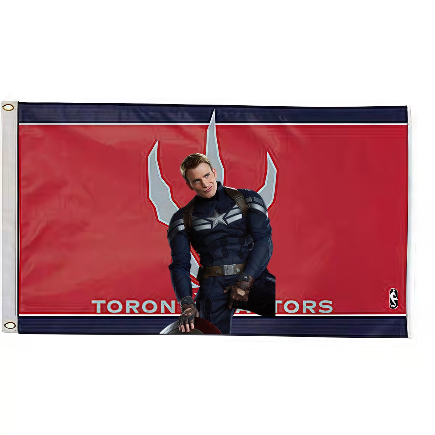 Captain America X Toronto Raptors Classic Flag Custom Image