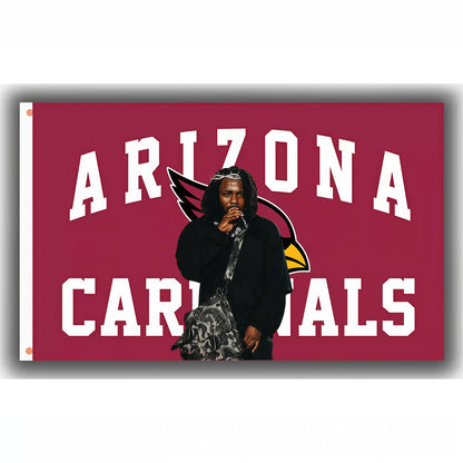Kendrick Lamar X Arizona Cardinals Red Flag Custom Image