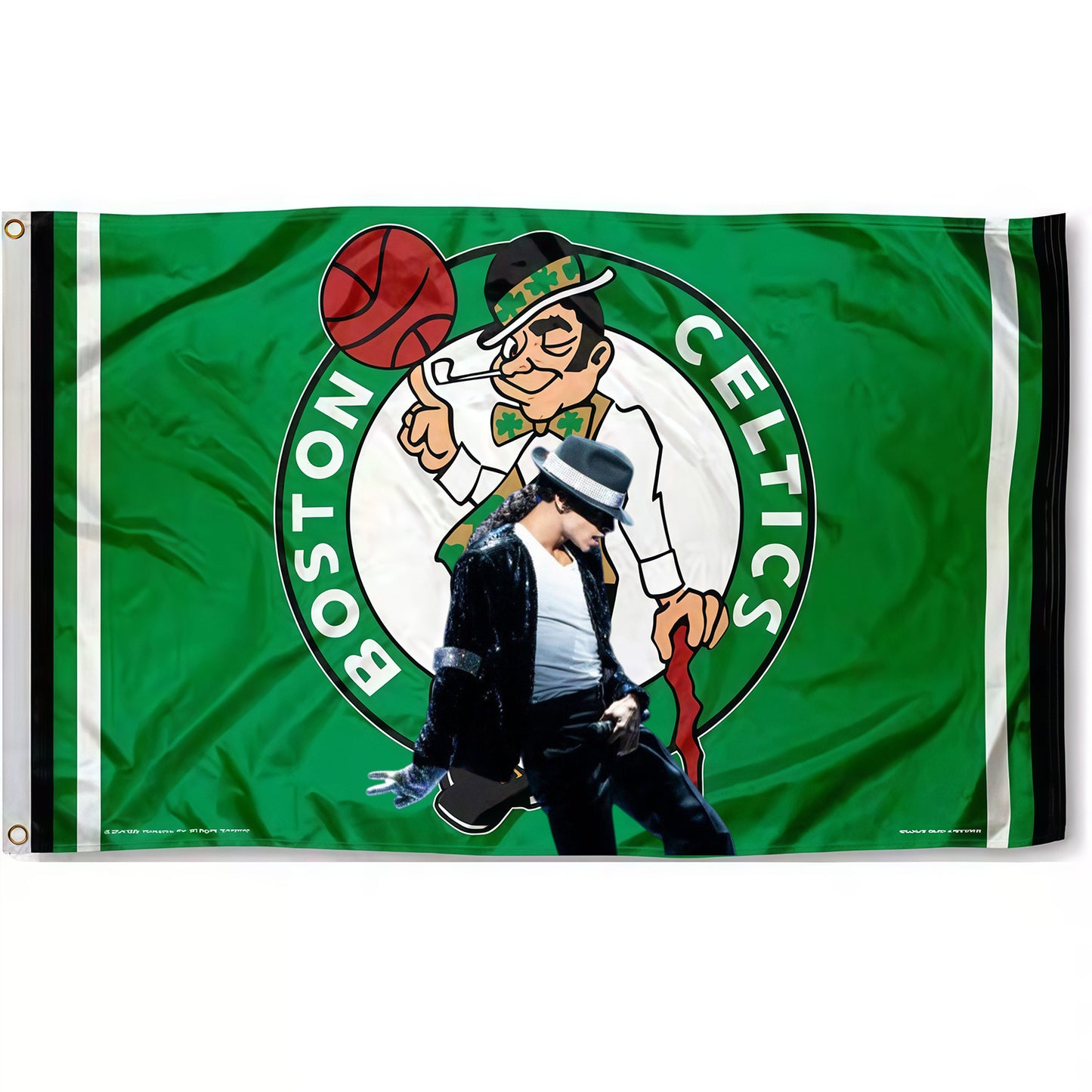 Michael Jackson X Boston Celtics Flag Custom Image