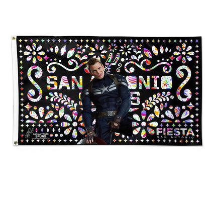 Captain America X San Antonio Spurs Fista Flag Custom Image