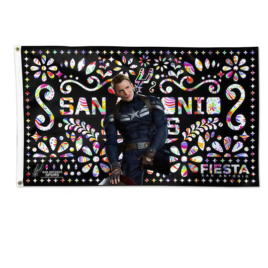 Captain America X San Antonio Spurs Fista Flag Custom Image