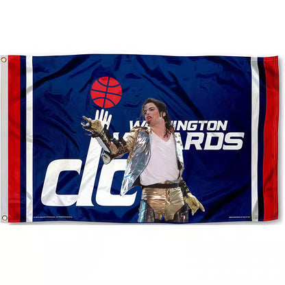 Michael Jackson X Washington Wizards DC Flag Custom Image