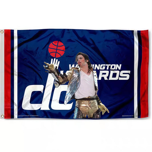 Michael Jackson X Washington Wizards DC Flag Custom Image