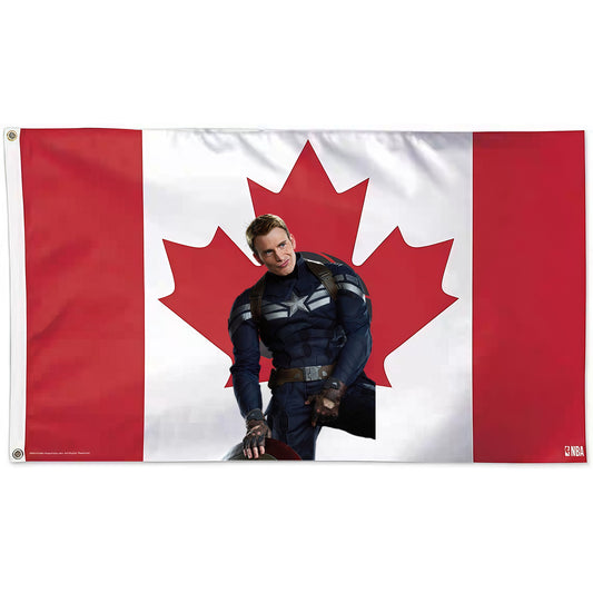 Captain America X Toronto Raptors Maple Flag Custom Image