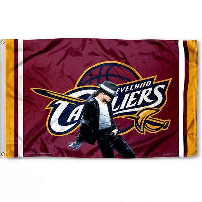 Michael Jackson X Cleveland Cavaliers Classic Flag Custom Image