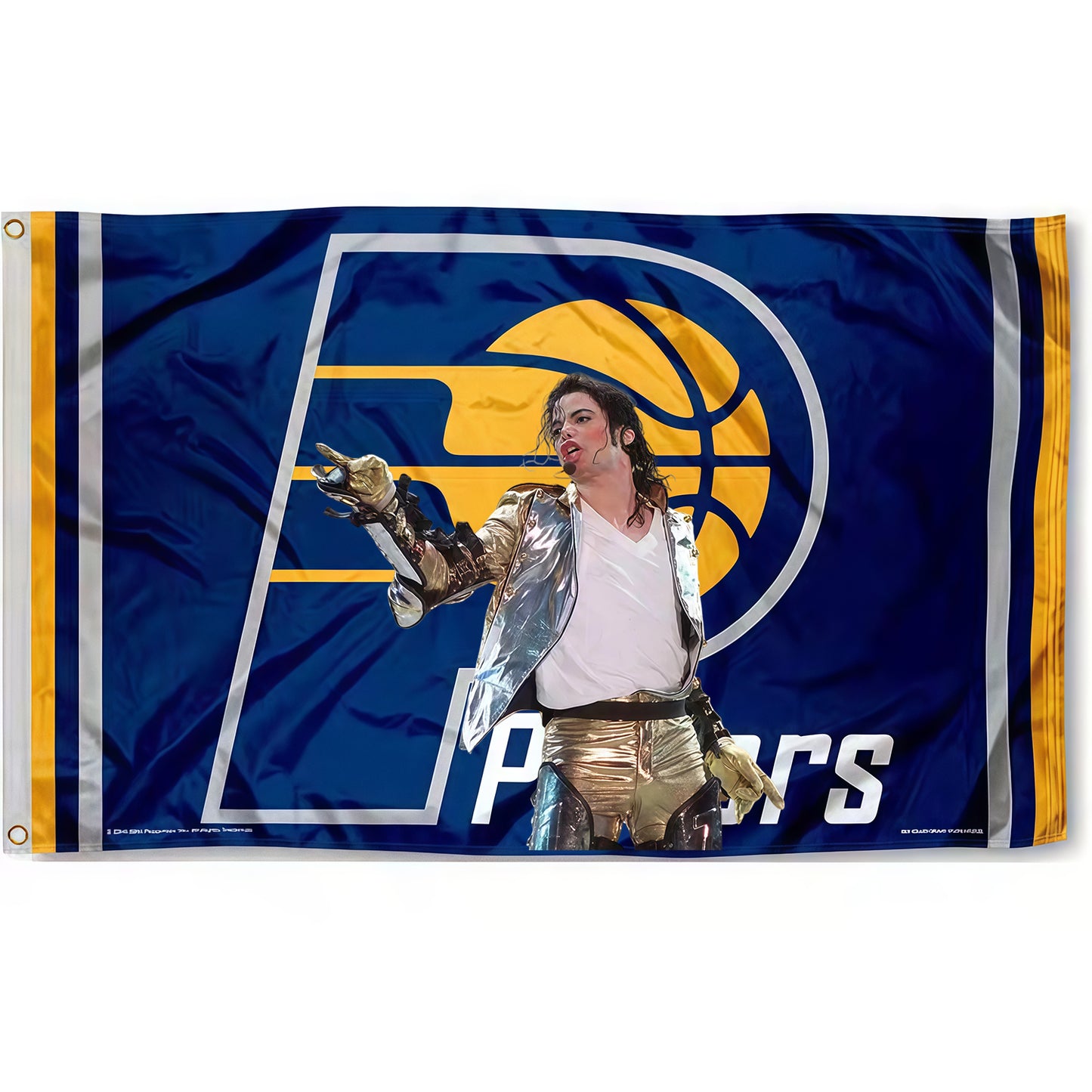 Michael Jackson X Indiana Pacers Blue Flag Custom Image