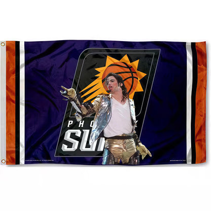 Michael Jackson X Phoenix Suns Classic Flag Custom Image